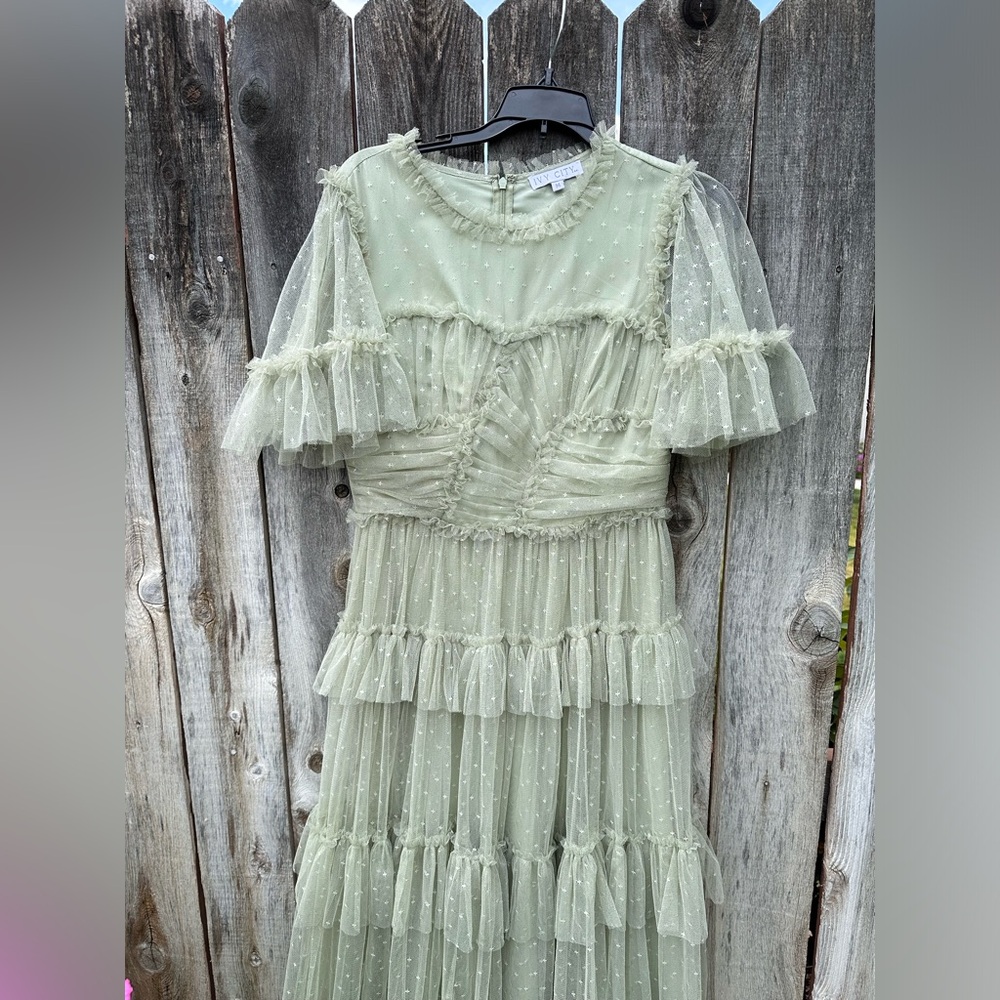 Sage Green Tulle Dress